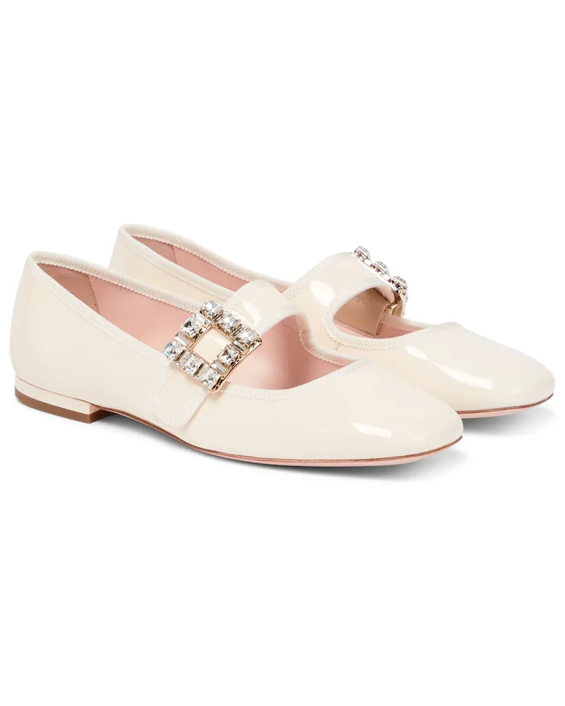 Roger Vivier Ballerine TrÃ¨s Vivier in vernice Bianco