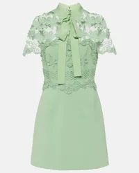 Elie Saab Miniabito in misto seta Verde