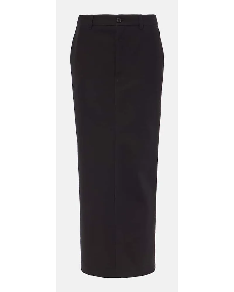 WARDROBE.NYC Gonna lunga Drill in twill di cotone Nero