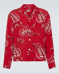 BODE Camicia Creeping Begonia con stampa Rosso