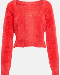 Jacquemus Cardigan Neve Manches Longues Rosa