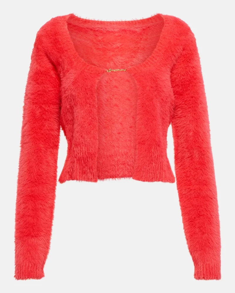 Jacquemus Cardigan Neve Manches Longues Rosa