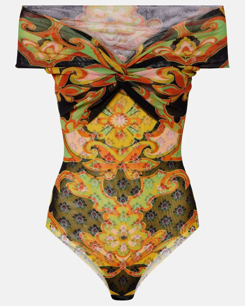 Etro Body off-shoulder con stampa Multicolore