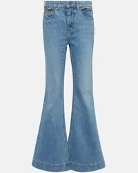 Stella McCartney Jeans flared a vita alta Blu