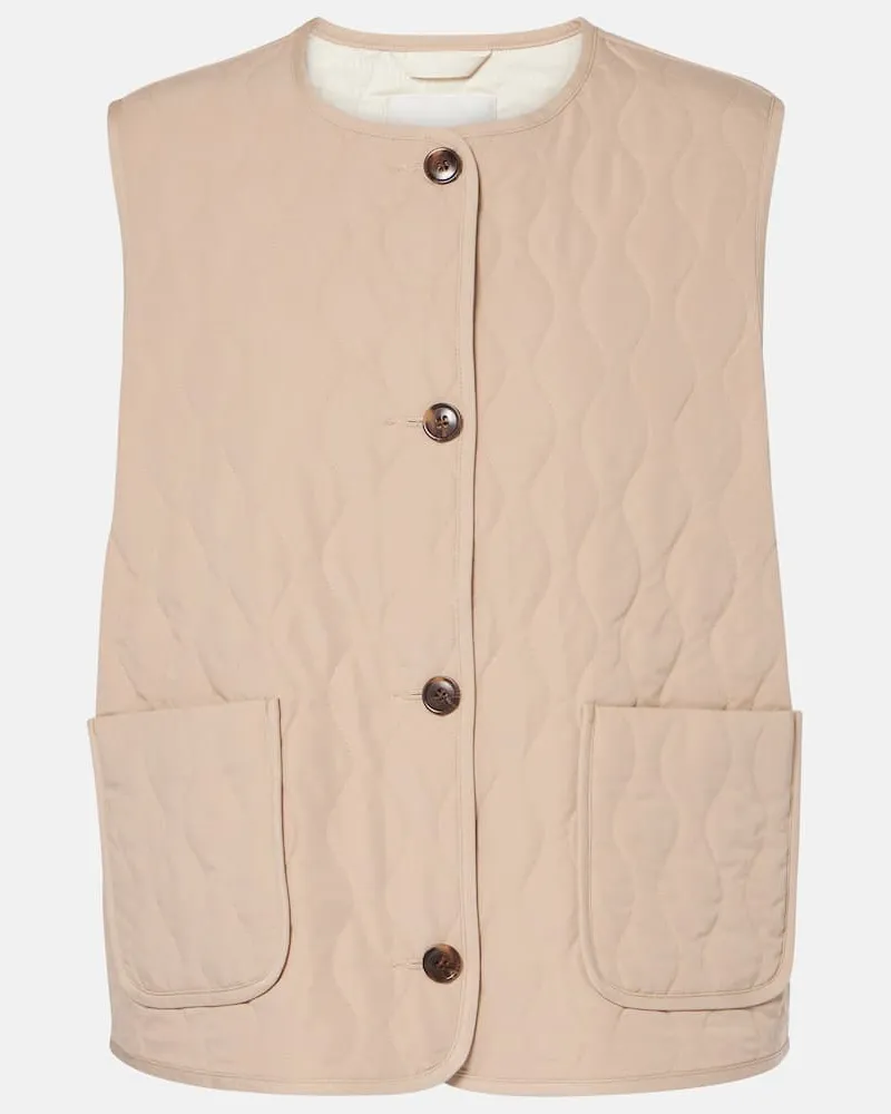 Varley Gilet trapuntato Karla in twill Beige