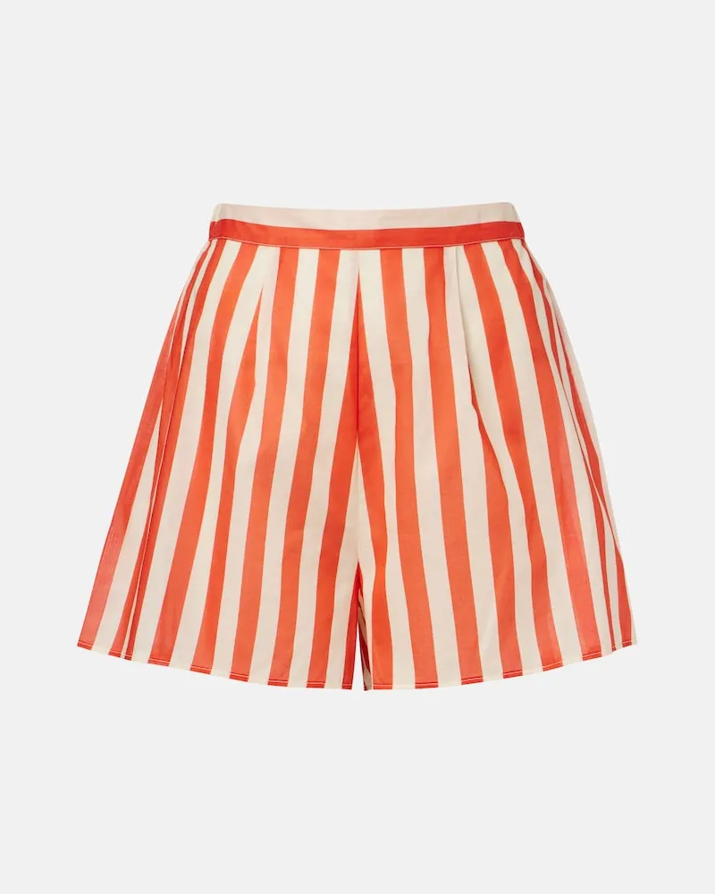 Eres Shorts Twins in voile di cotone a righe Rosso