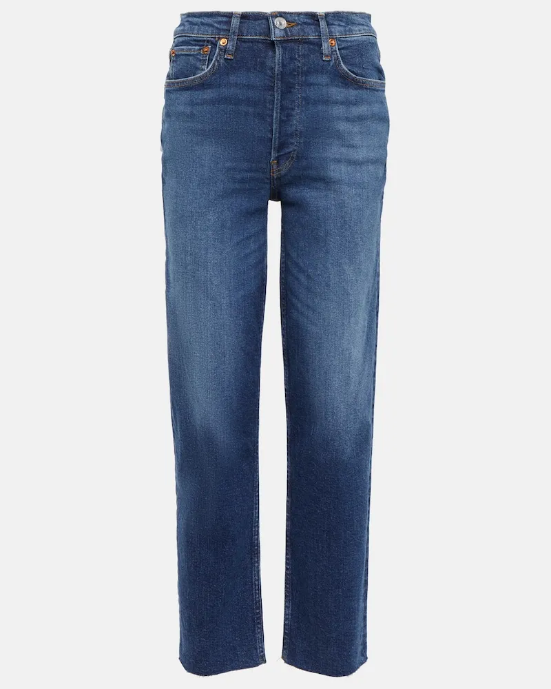 RE/DONE Jeans regular a vita alta Blu
