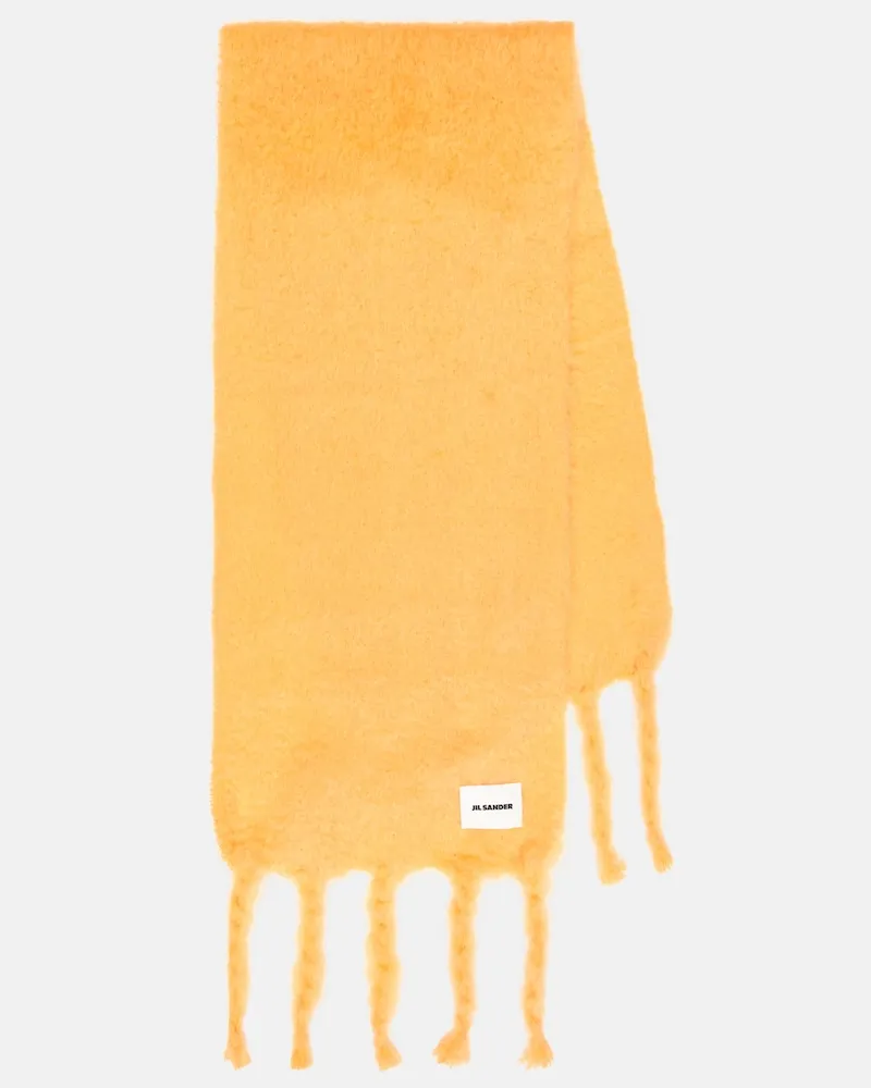 Jil Sander Sciarpa in misto lana e mohair Oro