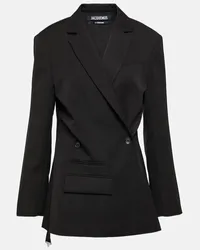 Jacquemus Blazer Tibau in lana vergine Nero