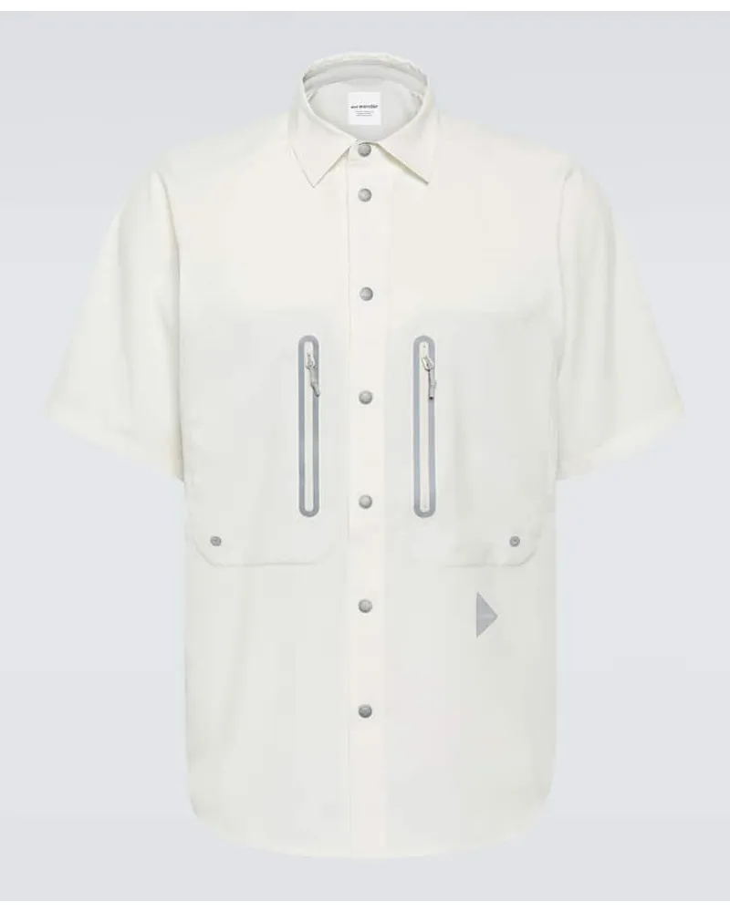 and wander Camicia in tessuto tecnico Bianco
