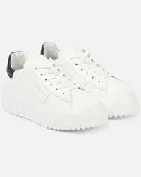 Hogan Sneakers H-Stripes in pelle con platform Bianco