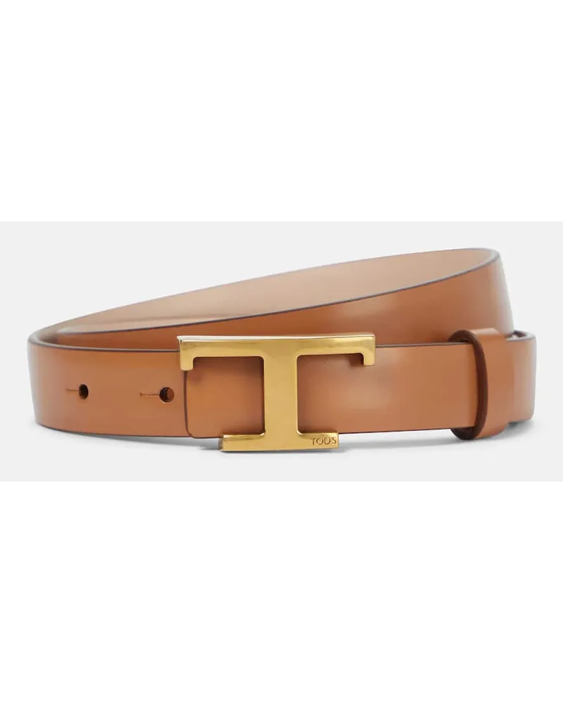 TOD'S Cintura reversibile in pelle con logo Multicolore