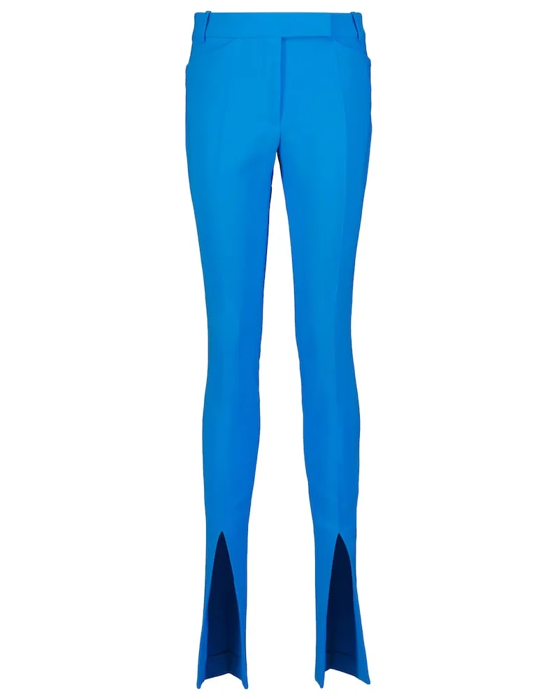 ATTICO Pantaloni Freja in crÃªpe a vita alta Blu