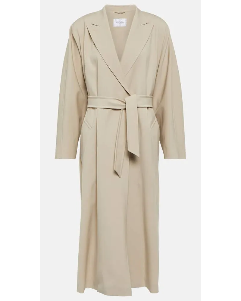 Max Mara Cappotto Ottico in lana Beige