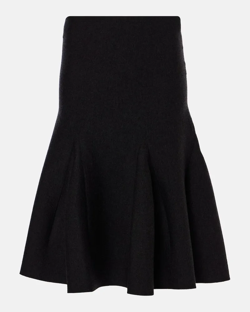Alaïa AlaÃ¯a Gonna midi in misto lana Nero