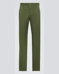 Incotex Pantaloni regular in misto cotone Verde