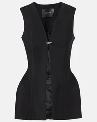 Thierry Mugler Gilet in crêpe Nero