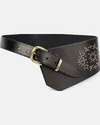 Isabel Marant Cintura asimmetrica Belly in pelle Nero