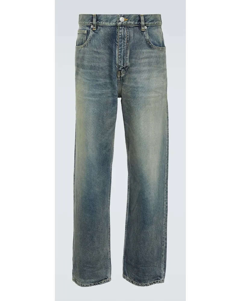 Balenciaga Jeans tapered a vita media Blu