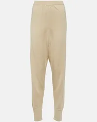 The Row Pantaloni Dalbero in lino e seta Beige