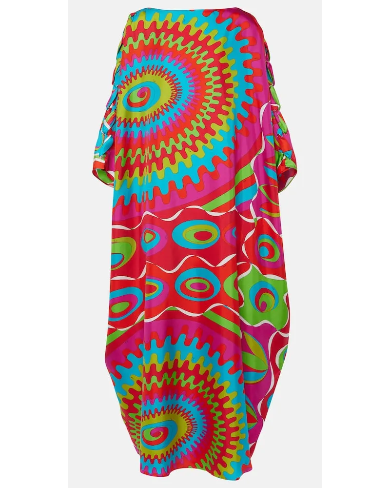 Emilio Pucci Caftano Bersaglio in seta con stampa Multicolore