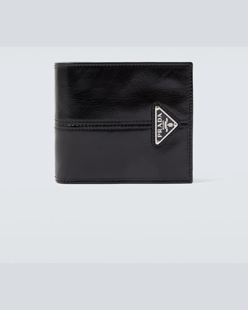 Prada Portafoglio in pelle con logo Nero