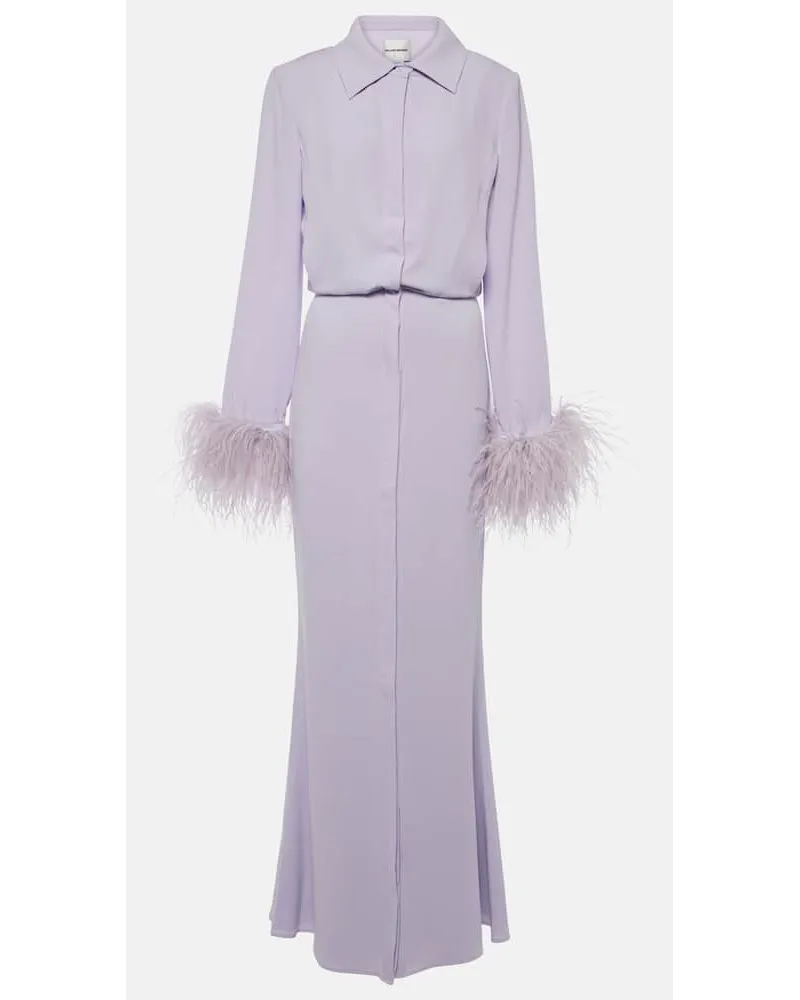 Roland Mouret Abito lungo in crÃªpe di raso Viola