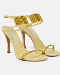 Stella McCartney Sandali Stella 100 con cristalli Verde