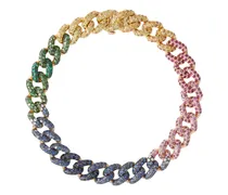 Bracciale Rainbow Medium in oro 18kt con diamanti e pietre
