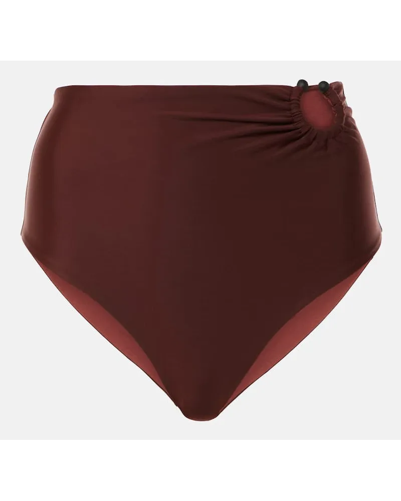 Johanna Ortiz Slip bikini a vita alta Marrone