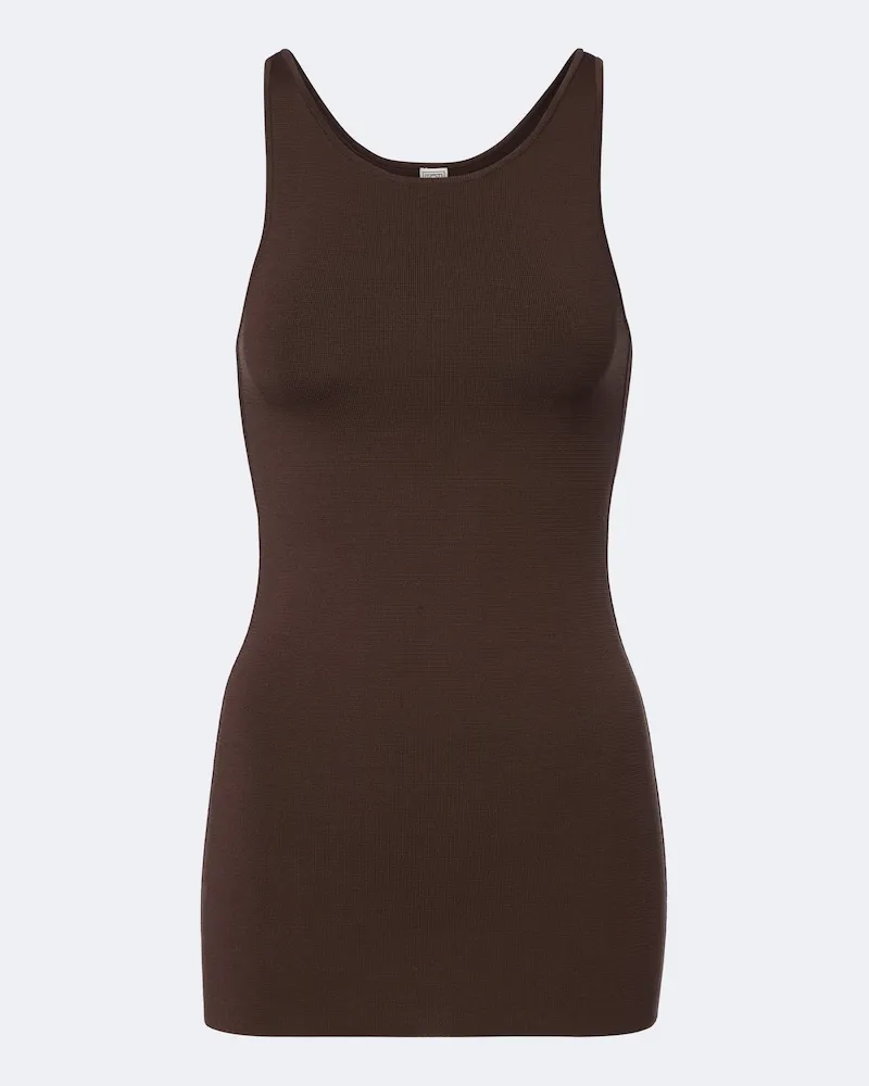Totême Tank top in maglia Marrone