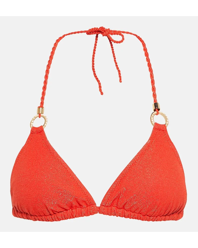 Heidi Klein Top bikini a triangolo Morocco Rosso