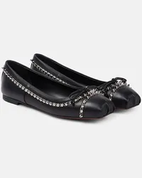 Christian Louboutin Ballerine Mamadrague Spikes in pelle Nero