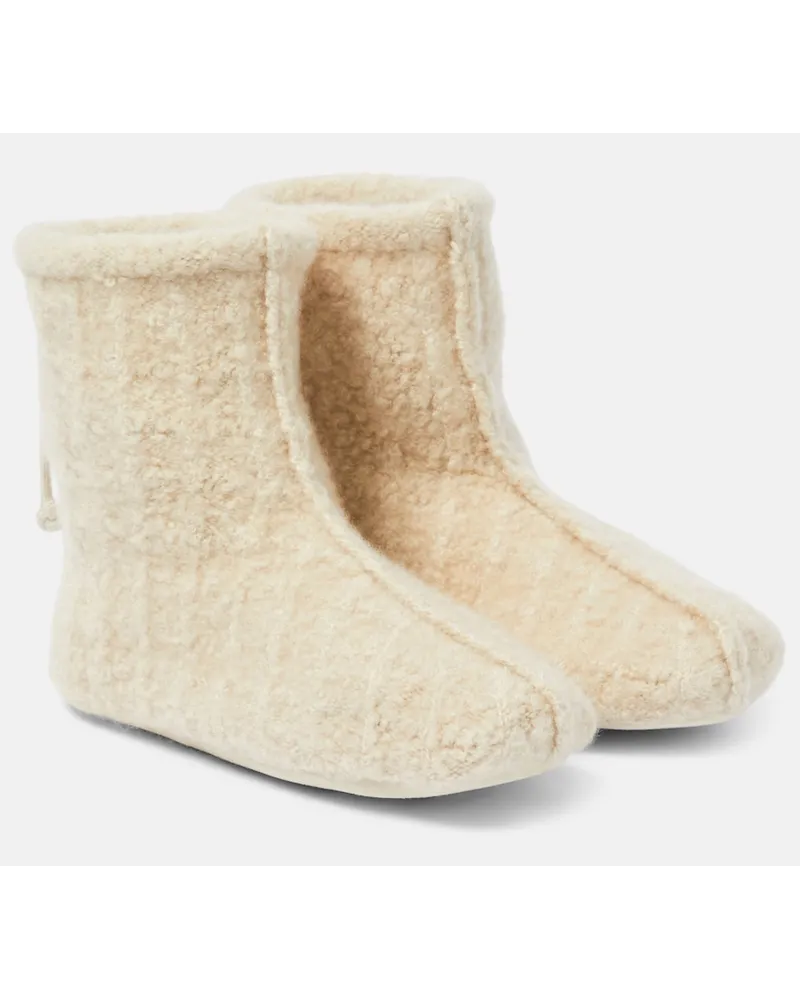 Loro Piana Slippers Calzettone in misto cashmere Beige