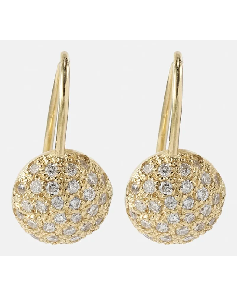 Ileana Makri Orecchini Sphere in oro 18kt con diamanti Oro