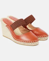 Malone Souliers Sandali espadrillas Siena 70 in pelle Marrone