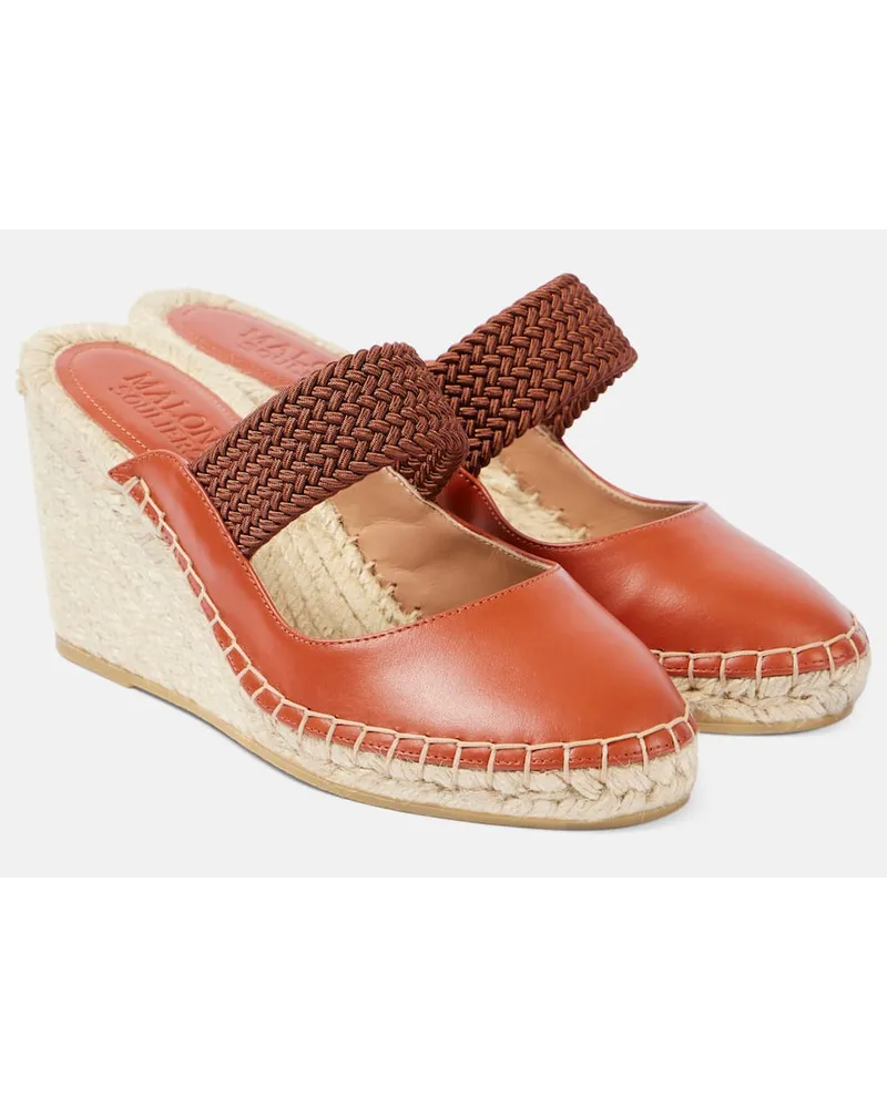 Malone Souliers Sandali espadrillas Siena 70 in pelle Marrone
