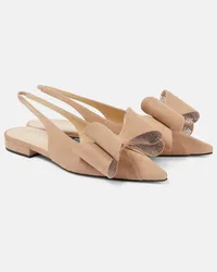 Mach & Mach Ballerine slingback Le Cadeau in suede Beige