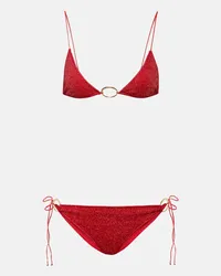 Oséree Oséree Bikini Lumière O in lamé Rosso