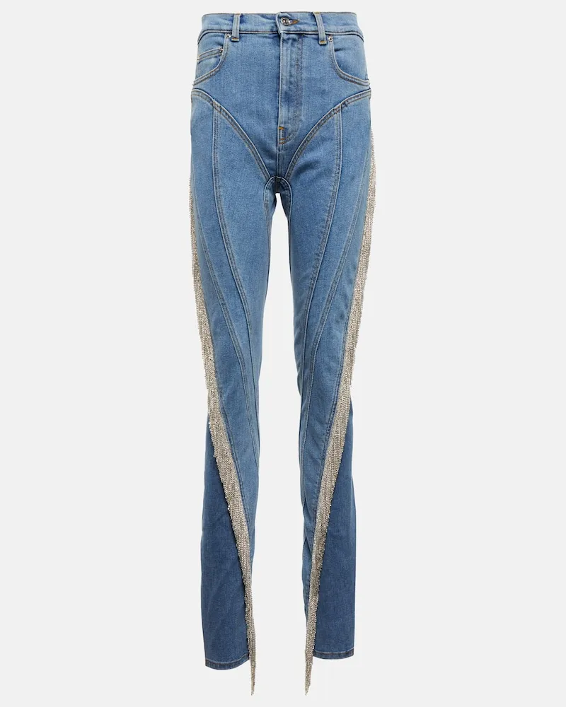Thierry Mugler Jeans skinny Spiral Blu