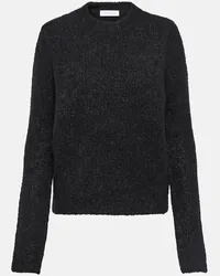 Gabriela Hearst Pullover Philippe in lana e seta bouclé Nero