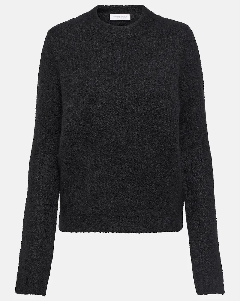 Gabriela Hearst Pullover Philippe in lana e seta bouclÃ Nero
