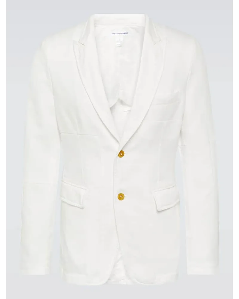 Comme des Garçons Comme des Garçons Shirt Blazer monopetto in twill Bianco