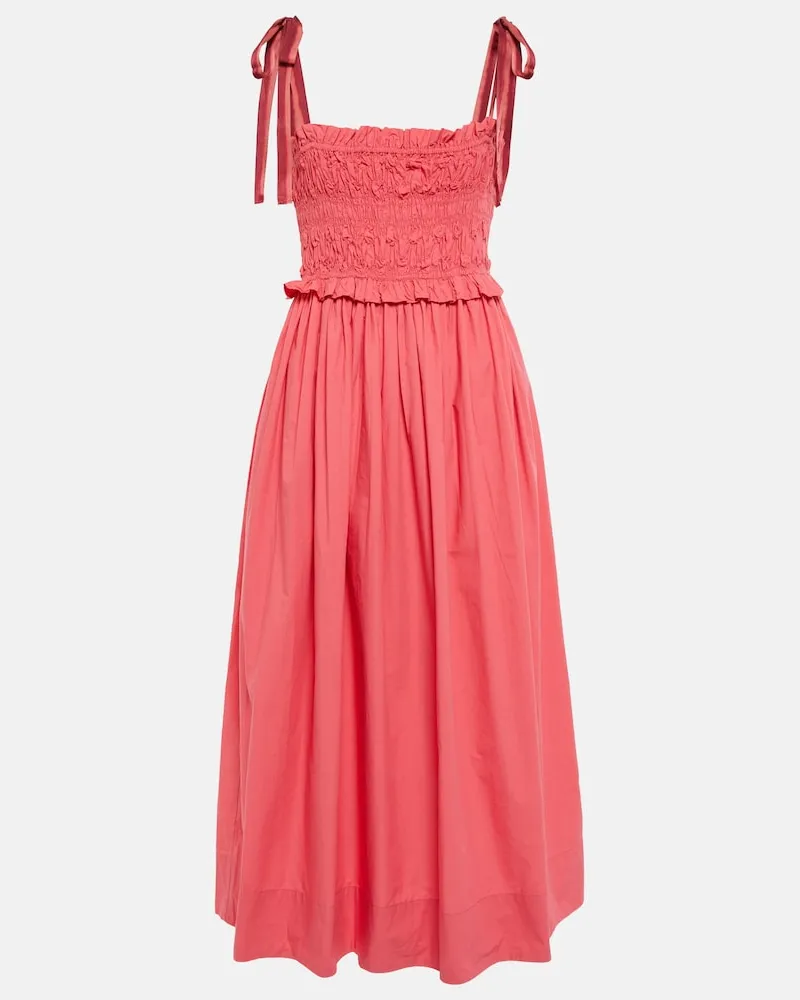 Ulla Johnson Abito midi Akshara in cotone Rosa