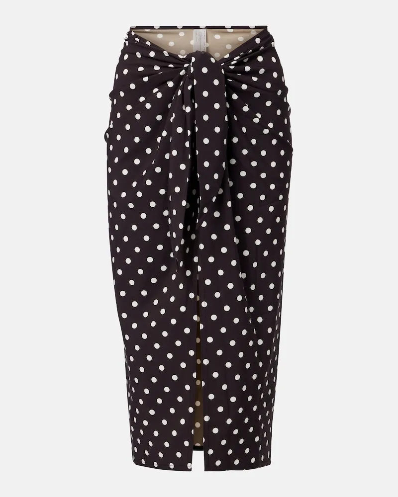 Karla Colletto Copricostume a pois Marrone