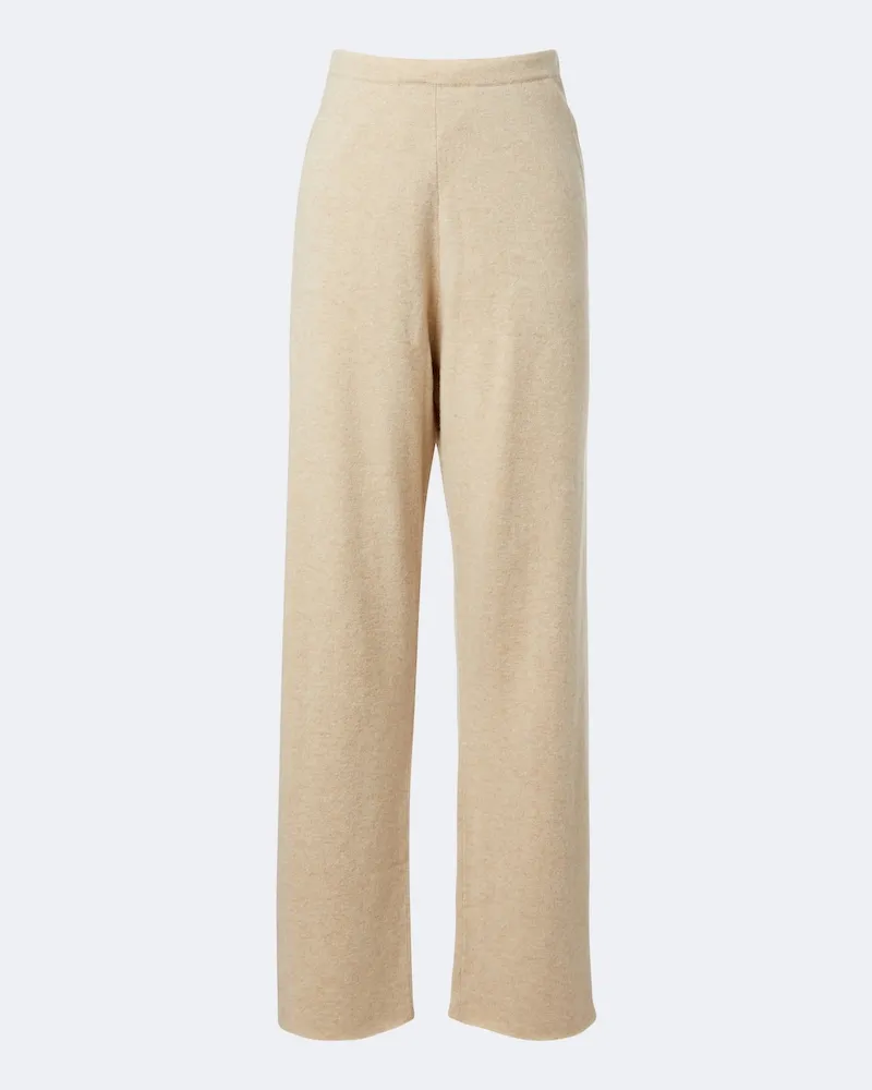 extreme cashmere Pantaloni N°479 Runaway in misto cashmere Beige