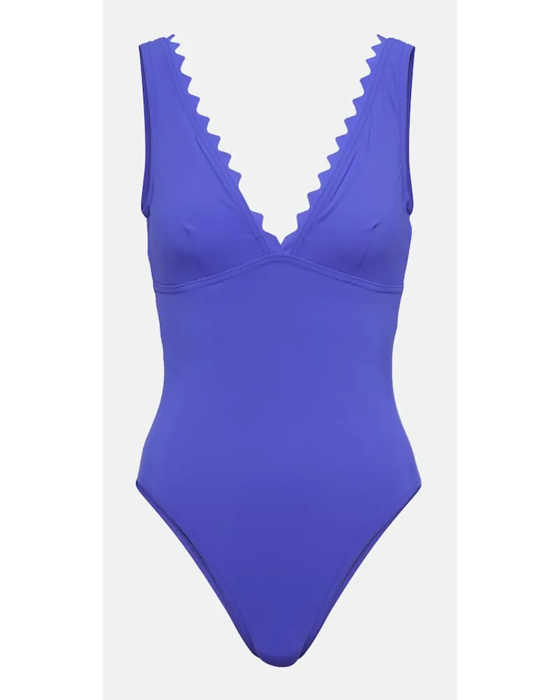 Karla Colletto Costume intero con scollo a V Viola