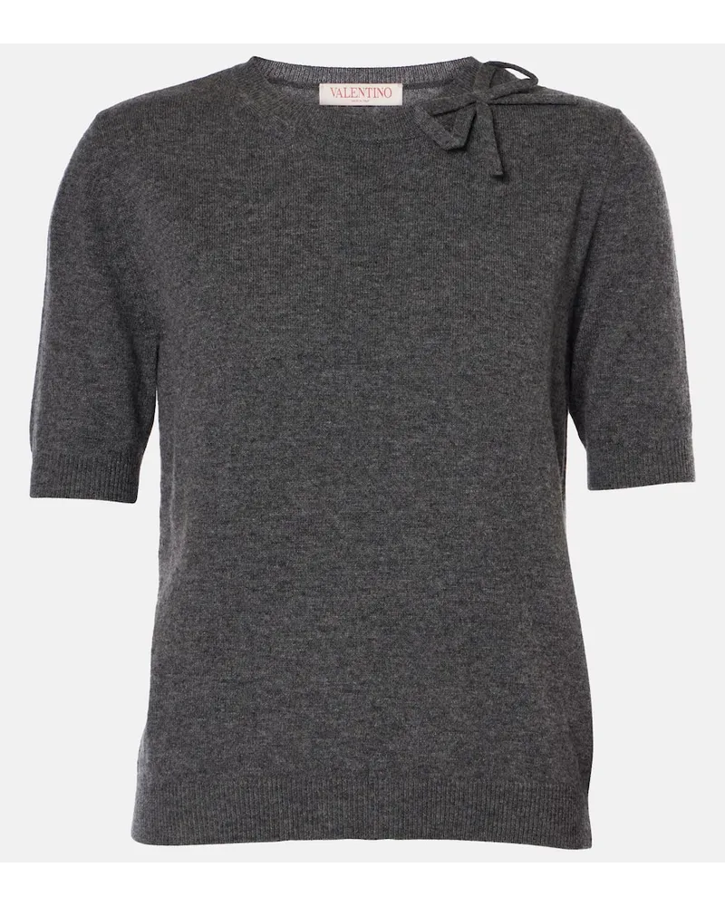 Valentino Garavani T-shirt in lana vergine Grigio