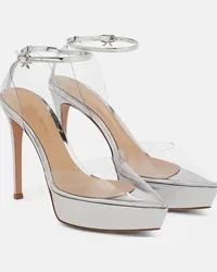 Gianvito Rossi Pumps con plateau in pelle e PVC Metallizzato