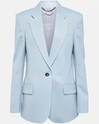 Stella McCartney Blazer in flanella di lana Blu